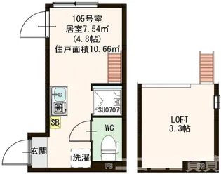 東京都江戸川区南小岩5【アパート】の間取り