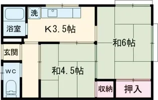 鹿島田荘【2階】の間取り