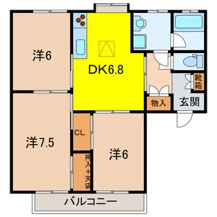 田崎ハイツ【1階】の間取り