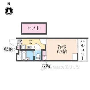 レオパレス武庫川東【3階】の間取り