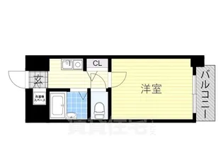 プレサンス阿倍野阪南町【4階】の間取り