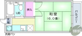 イースタンハイツ連坊 B棟【2階】の間取り