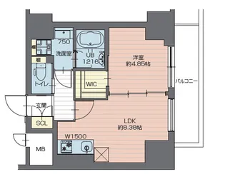 東京都足立区西新井7【マンション】の間取り