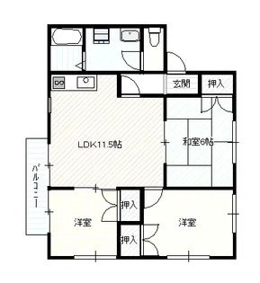高知県高知市五台山【アパート】の間取り
