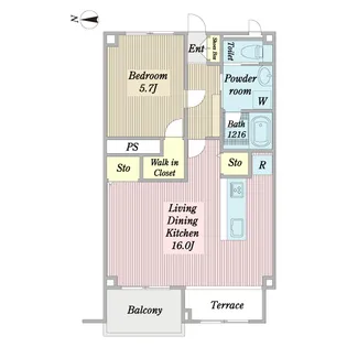 藤美マンション【1階】の間取り