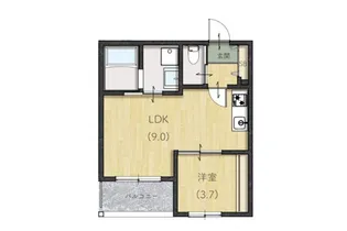 1LDKの間取り画像