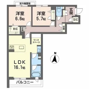 グランメゾン南浅田【2階】の間取り
