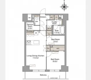 2SLDKの間取り画像