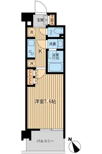 1Kの間取り画像