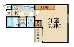 フラッティ堀川高辻【1階】の間取り