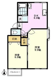 東京都小平市小川町1【アパート】の間取り