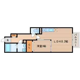 リアーレ荒巻神明【1階】の間取り