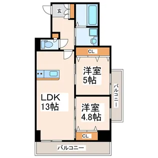 CHARITE VI【7階】の間取り