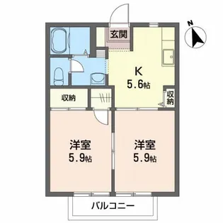 モンシェールI【2階】の間取り