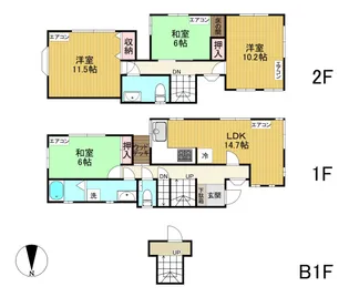 東京都大田区東馬込1【一戸建】の間取り
