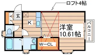 WISH伊在弐番館【1階】の間取り