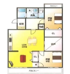 土呂ラポールレジデンス【1階】の間取り