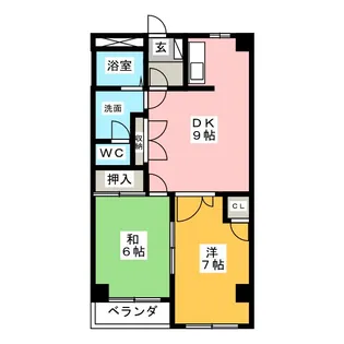 チェリーツインズまきの木台A【1階】の間取り