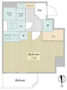 東京都江東区毛利1【マンション】の間取り