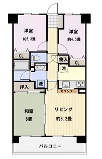 2SLDKの間取り画像