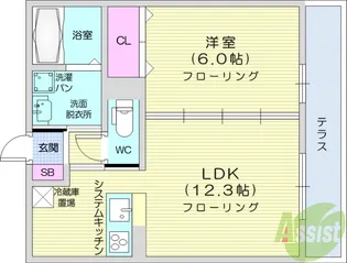 D-ROOM卸町1【3階】の間取り