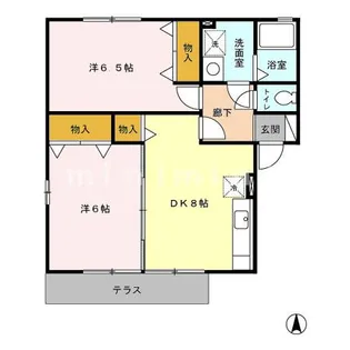 熊本県熊本市南区出仲間9【アパート】の間取り