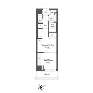 東京都品川区南品川6【マンション】の間取り