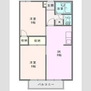 ハイツカテリーナI【2階】の間取り