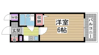 エスリード三宮第2【5階】の間取り