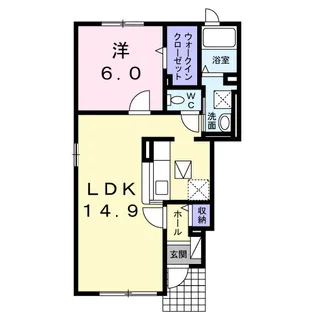 秋田県湯沢市成沢字上堤【アパート】の間取り