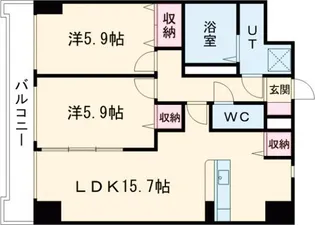 ソレイユ御蔵町(おくらまち)【3階】の間取り