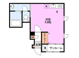 うらら白新町3号棟【1階】の間取り