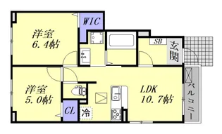 広島県安芸郡府中町みくまり2【アパート】の間取り