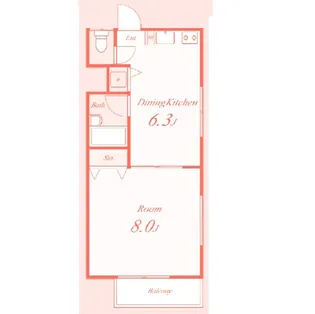 スクイレル極楽寺【1階】の間取り