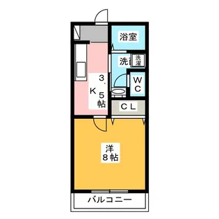 サン・friends三ツ井 B棟【2階】の間取り