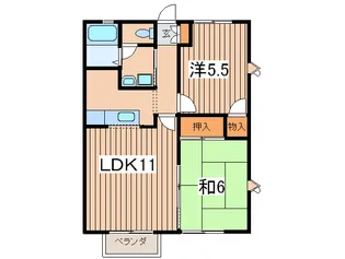 グリ-ンソウブA【2階】の間取り