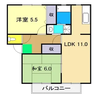 コーポシスル【2階】の間取り
