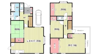 大阪府豊中市刀根山1【一戸建】の間取り