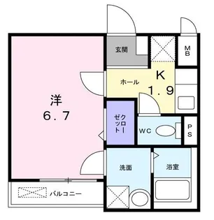 T・F フラッツ【2階】の間取り