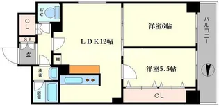 大阪府大阪市浪速区敷津西2【マンション】の間取り