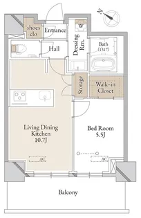 フルーヴベール烏山【4階】の間取り