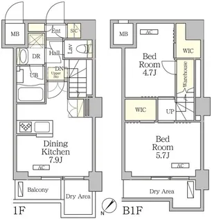 アジールコート池尻大橋の間取り