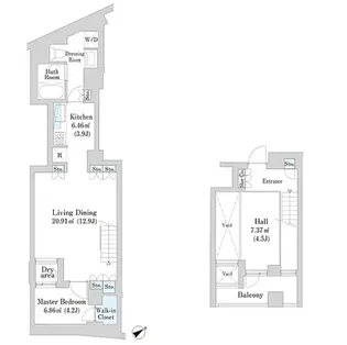 東京都港区元麻布3【マンション】の間取り