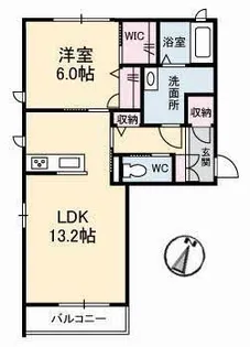 クレアガーデン B棟【2階】の間取り