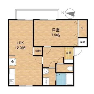 サンライズハイツ21【2階】の間取り