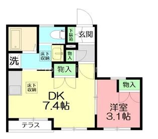 木の花マンション【1階】の間取り
