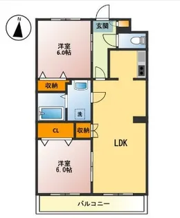 モンレーヴ染地【3階】の間取り