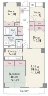 神奈川県川崎市高津区末長1【マンション】の間取り