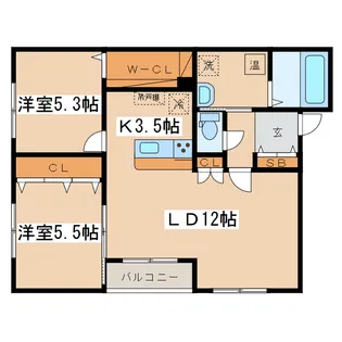 ラルーチェ(La Luce)【2階】の間取り