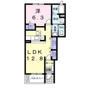 クラール ハイム【1階】の間取り